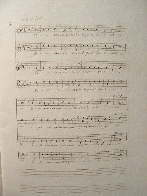 Manuscrit du XIXe de la Passion selon Saint-Mathieu de Palestrina. – vue 3
